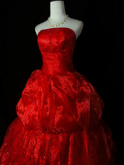 Charming Prom Dress Strapless Evening Dress Birthday Party Dress Ball Gown HZ0319