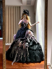 Charming Prom Dress Strapless Pleated Ball Gown Birthday Party Dress HZ0319