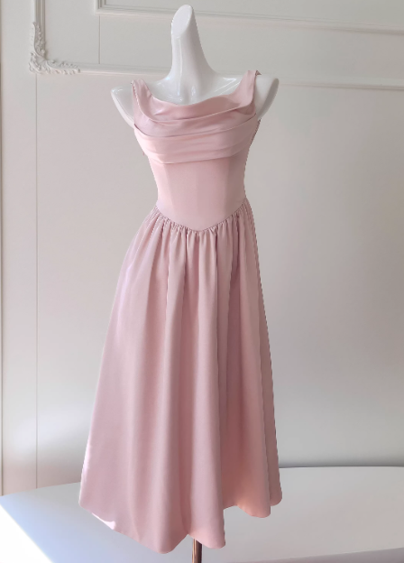 New Arrival Prom Dress A Line Straps Pleated Birthday Party Dress Evening Dress HZ0319