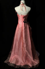 Beauty Prom Dress A Line Halter Pleated Tulle Evening Dress Birthday Party Dress HZ0319