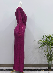 New Arrival Prom Dress Asymmetrical Neck Slit Birthday Party Dress Cocktail Dress HZ0319