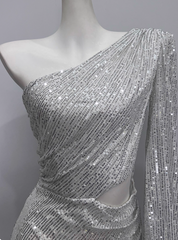 Shiny Homecoming Dress Asymmetrical Neck Short Prom Dress Birthday Party Dress Cocktail Dress HZ0319