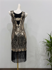 Stunning Prom Dress Crew Neck Tassel Sequins Birthday Party Dress Cocktail Dress HZ0319