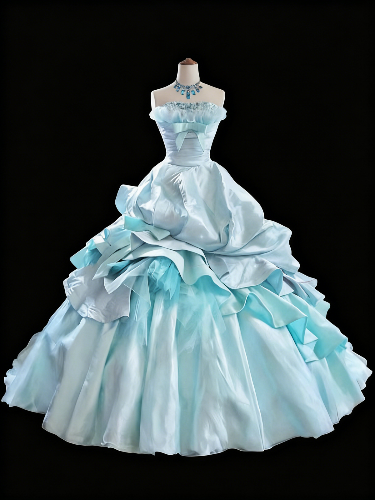 Pretty Prom Dress Strapless Pleated Ball Gown Quinceanera Dress Evening Dress Birthday Outfits HZ0319