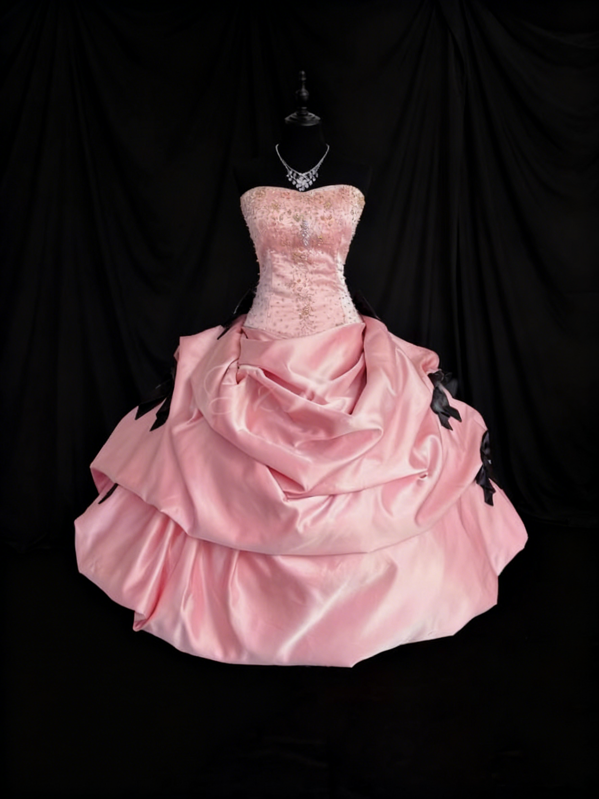 Cute Prom Dress Pink Strapless Pleated Ball Gown Quinceanera Dress Birthday Outfits HZ0319