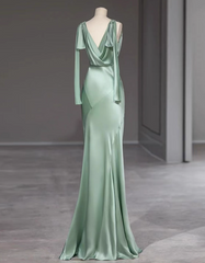 Minimalist Prom Dress V-neck Long Evening Dress Gala Dress Cocktail Dress HZ0319