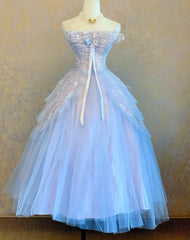 Beauty Prom Dress Strapless Pleated Tulle Ball Gown Birthday Party Outfits Evening Dress HZ0319