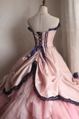Elegant Prom Dress Strapless Pleated Tiered Evening Dress Sweet 16 Dress Ball Gown HZ0319