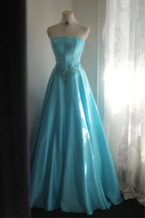 Stunning Prom Dress A Line Strapless Pleated Evening Dress Gala Gown Cocktail Dress HZ0319