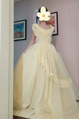 Cute Prom Dress Asymmetrical Neck Pleated Evening Dress Sweet 16 Dress Ball Gown HZ0319