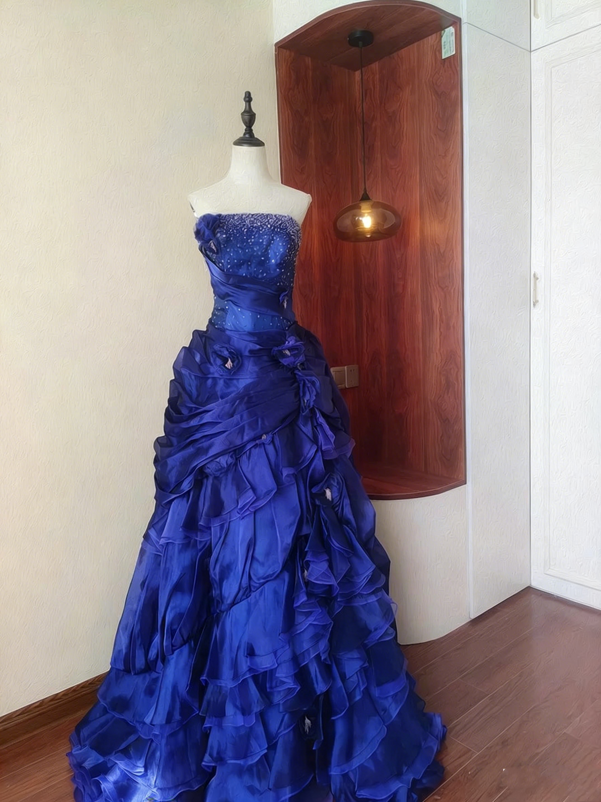Charming Prom Dress Strapless Pleated Gala Dress Evening Dress HZ0319