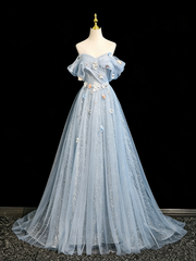 Stunning Prom Dress Off Shoulder Pleated Tulle Gala Dress Evening Dress HZ0319