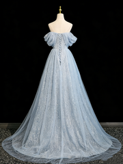 Stunning Prom Dress Off Shoulder Pleated Tulle Gala Dress Evening Dress HZ0319