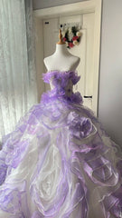 New Arrival Prom Dress Strapless Ruffle Ball Gown Evening Dress Quinceanera Dress HZ0319