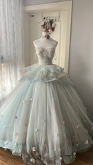 Charming Prom Dress Sweetheart Pleated Tulle Ball Gown Evening Dress Quinceanera Dress HZ0319