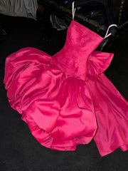 Charming Homecoming Dress Strapless Pleated Short Prom Dress Birthday Party Dress Cocktail Dress HZ0319