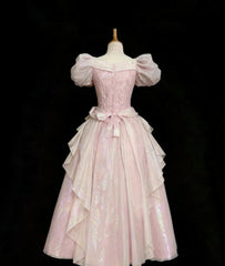 Sweet Prom Dress V-neck Pleated Gala Gown Formal Dress Evening Dress HZ0319