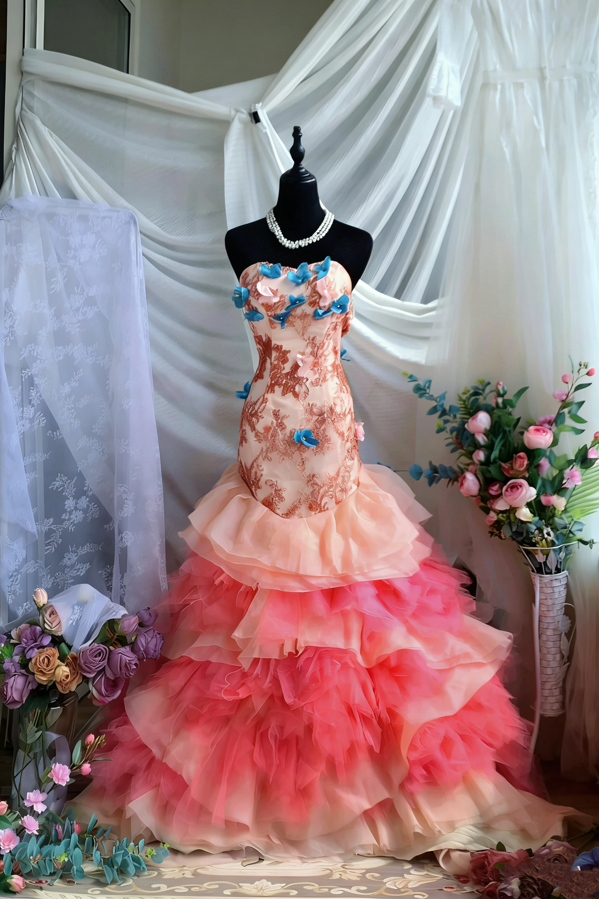 Stunning Prom Dress Sweetheart Tulle Mermaid Gala Dress Evening Dress Formal Dress HZ0319