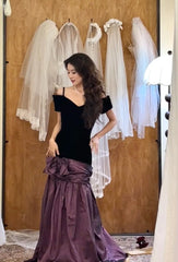 Elegant Prom Dress Off Shoulder Pleated Mermaid Gala Dress Evening Dress Formal Dress HZ0319