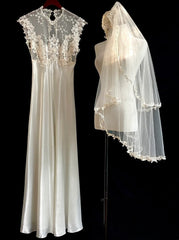 Vintage Wedding Dress Crew Neck Lace Wedding Dress HZ0319