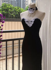 Elegant Prom Dress Black Sweetheart Evening Dress Gala Dress Party Dress HZ0319