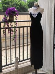 Elegant Prom Dress Black Sweetheart Evening Dress Gala Dress Party Dress HZ0319