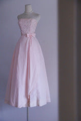 New Arrival Prom Dress Light Pink Strapless Pleated Evening Dress Birthday Party Dress Formal Dress HZ0319