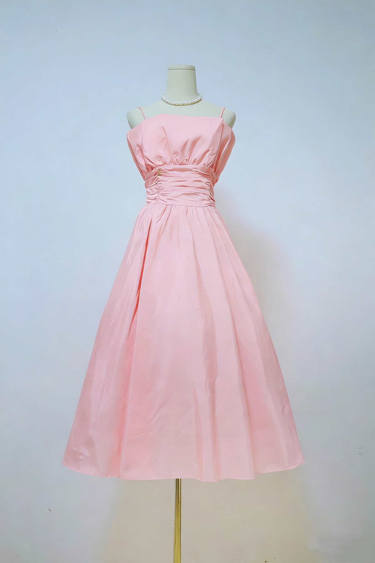 Sweet Prom Dress Light Pink Spaghetti Straps Pleated Evening Dress Gala Dress Formal Dress HZ0319