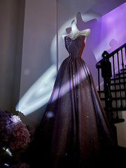 Shiny Prom Dress Sweetheart Pleated Ball Gown Evening Dress Quinceanera Dress HZ0319