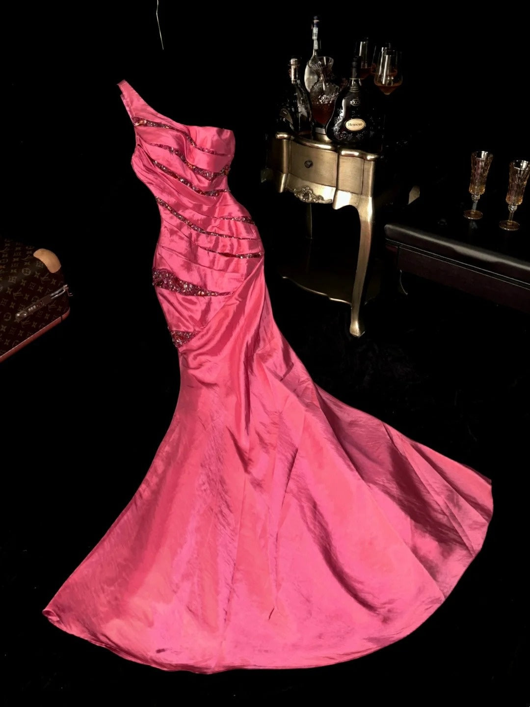 Stunning Prom Dress One Shoulder Pleated Mermaid Evening Dress Gala Dress Formal Dress HZ0319