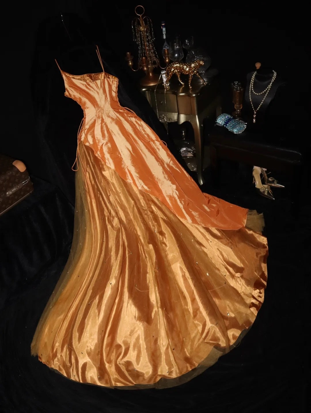 Charming Prom Dress Asymmetrical Neck Tulle Evening Dress Gala Dress Formal Dress HZ0319