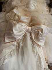 Beauty Wedding Dress Strapless Tulle Flower Wedding Dress HZ0319