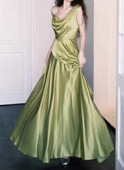 New Arrival Prom Dress Asymmetrical Neck Pleated Gala Dress Evening Dress Formal Dress HZ0319