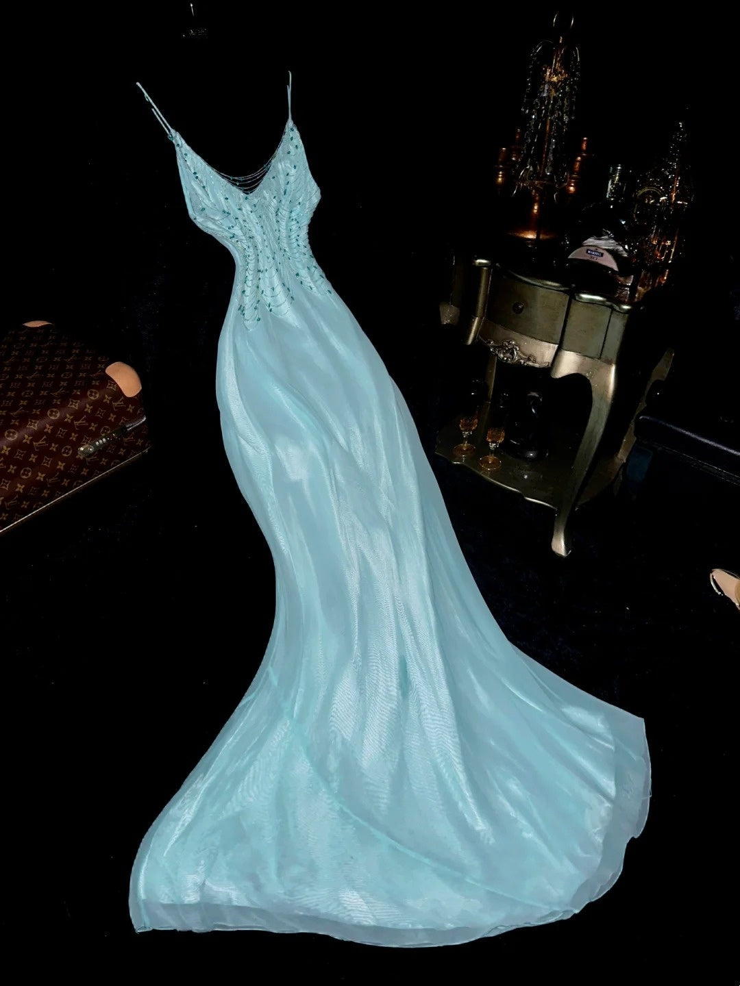 New Arrival Prom Dress Spaghetti Straps Mermaid Birthday Party Dress Gala Dress Evening Dress HZ0319
