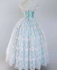 Pretty Prom Dress Sweetheart Pleated Lace Evening Dress Quinceanera Dress Ball Gown HZ0319