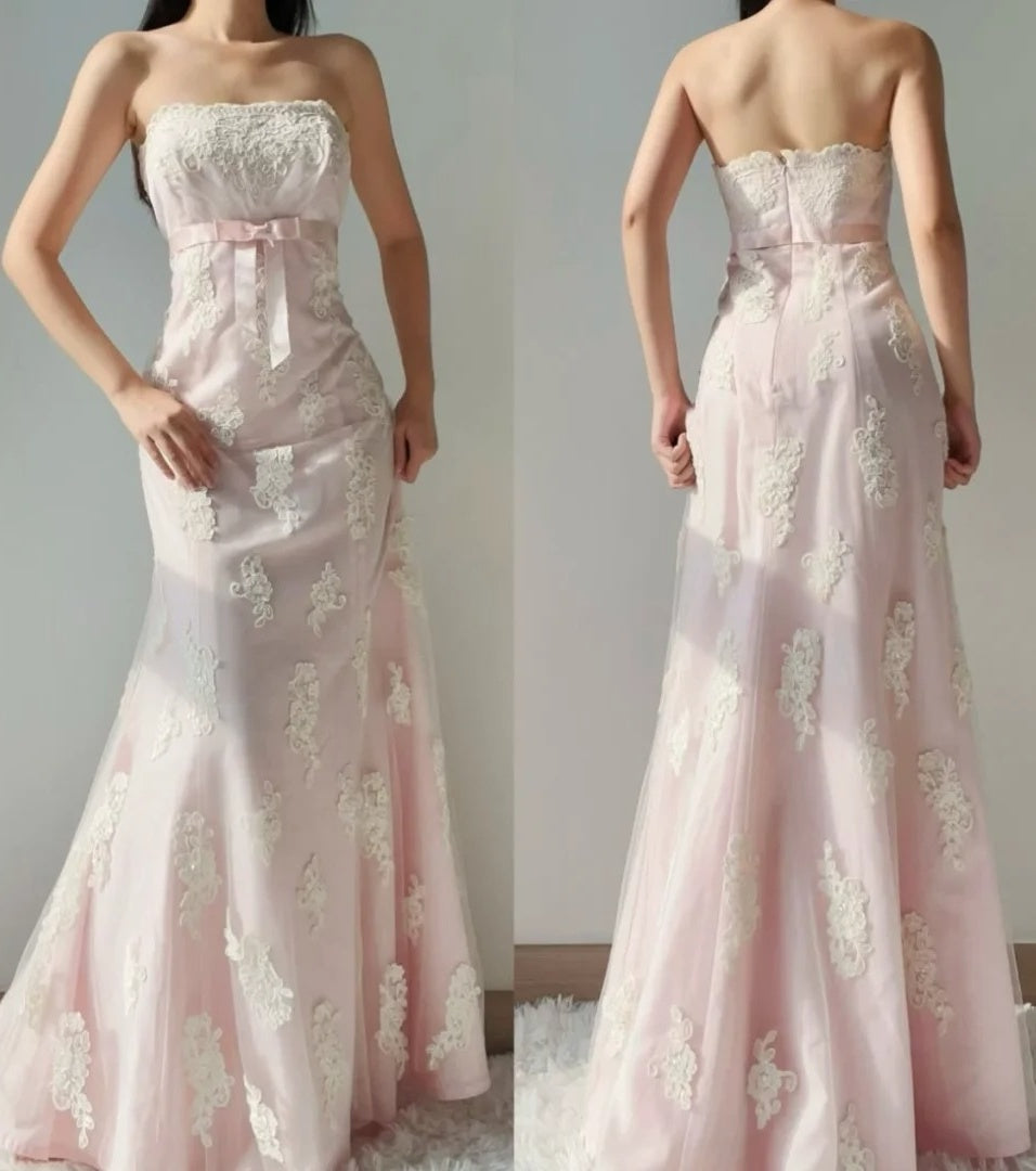 Beauty Prom Dress Strapless Tulle Gala Dress Evening Dress Formal Dress HZ0319