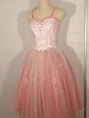 Shiny Homecoming Dress Spaghetti Straps Pleated Tulle Prom Dress Birthday Party Outfits HZ0319