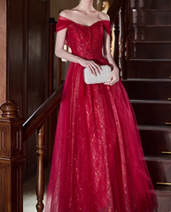 Shiny Prom Dress Off Shoulder Pleated Gala Dress Evening Dress Formal Dress HZ0319