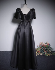 Minimalist Prom Dress Black A Line Sweetheart Pleated Gala Dress Evening Dress Formal Dress HZ0319