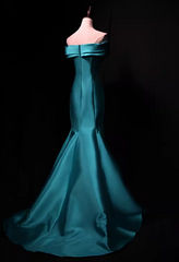 Minimalist Prom Dress Off Shoulder Pleated Mermaid Gala Dress Evening Dress Formal Dress HZ0319