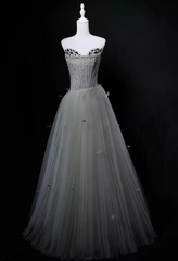 Charming Prom Dress A Line Sweetheart Pleated Tulle Gala Dress Evening Dress Party Dress HZ0319