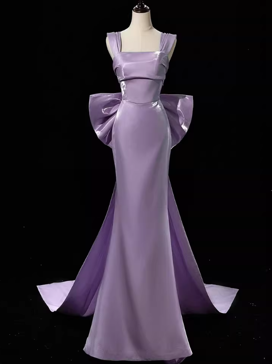 Pretty Prom Dress Square Neck Mermaid Gala Dress Evening Dress Formal Dress with Trian HZ0319