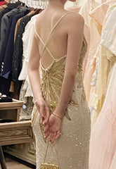 Stunning Prom Dress Spaghetti Straps Fitted Beading Birthday Party Dress Cockatail Dress Evening Dress HZ0319