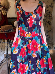 Colorful Prom Dress Crew Neck Print Gala Dress Cockatail Dress Evening Dress HZ0319