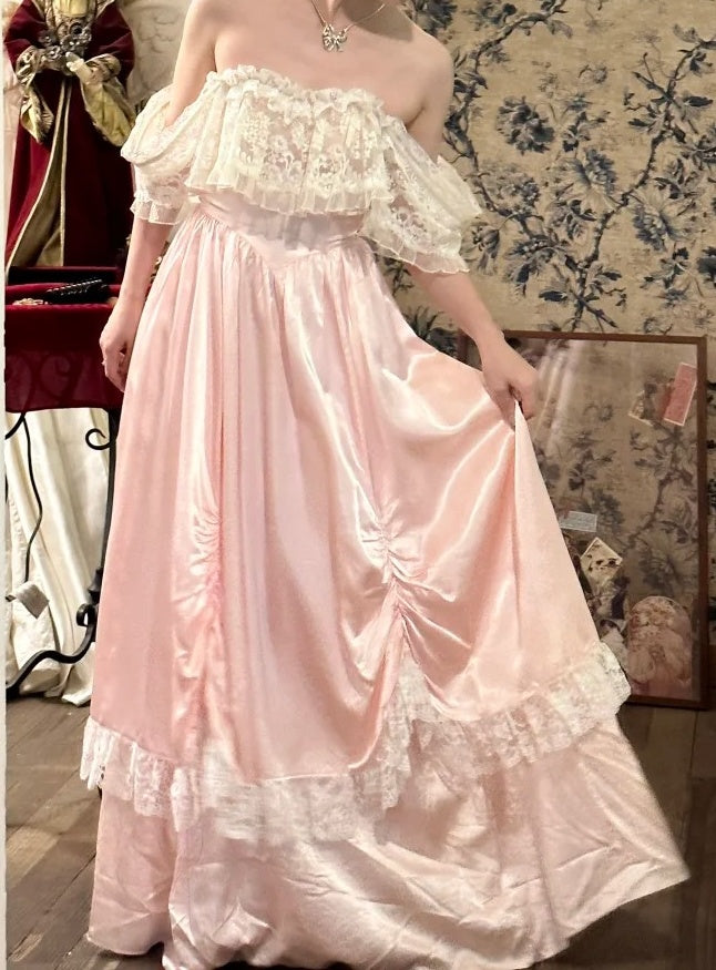 Beauty Prom Dress Off Shoulder Lace Pleated Gala Dress Formal Dress Evening Dress HZ0319