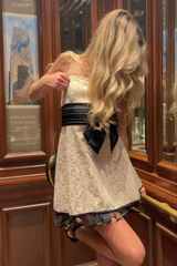 Elegant Strapless A-Line Bow Empire-Waist Sleeveless Homecoming Party Dress
