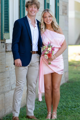 Pink One Shoulder Pleats Satin Sleeveless Bodycon Homecoming Dress