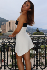 Casual Strapless Satin Sleeveless A-Line Mini Cocktail Homecoming Dress