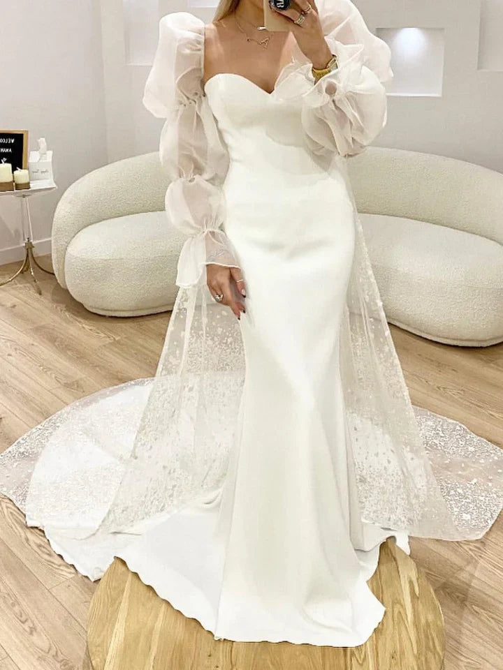 Wholesale Trumpet/Mermaid Sweetheart Lace Wedding Dress With Applique