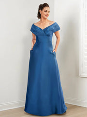 A-line/Princess and floor length style mother of the bride dress